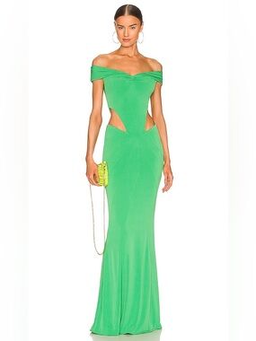 NWT Retrofete Cutout Maxi Dress in Bright Green